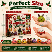2026 Christmas Advent Calendar, 24 Days Mini Squishy Toys, Kawaii Dumpling Surprise Countdown Design, Christmas Gift for Girls/Boys