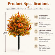 💥Limited stock for current seasonal styles 60% OFF-🍂Artificial Fall Pumpkin Tree Stakes– 🧡Full, Lush & Fade-Resistant