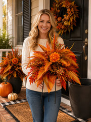 🔥 Fall Mega Sale: 30$ OFF 🍂Autumn Harvest Floral Garden Stake Arrangement