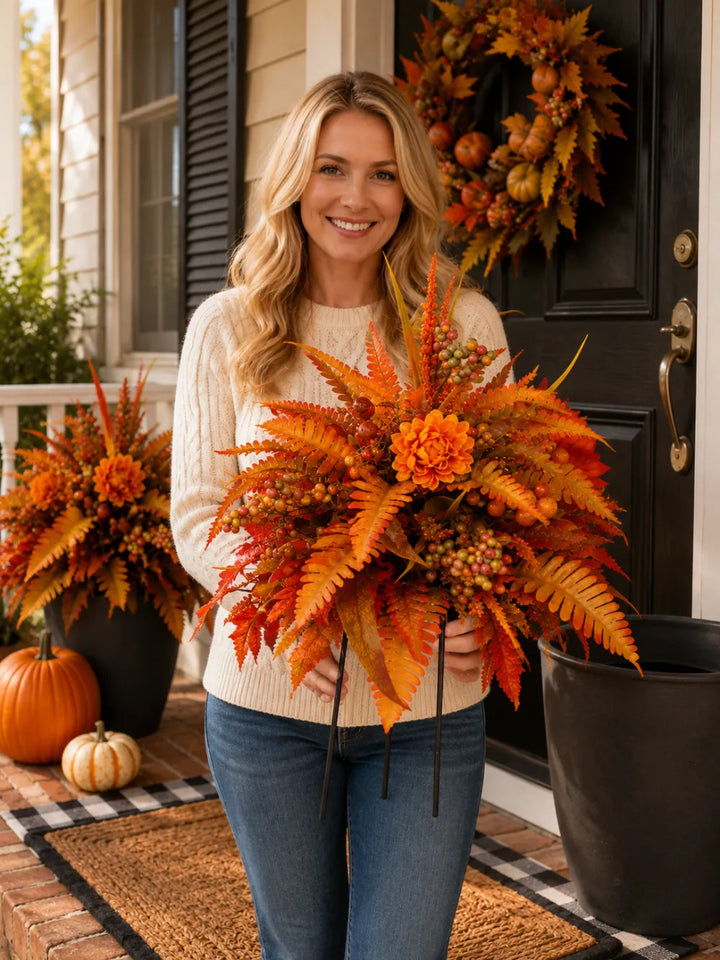 🔥 Fall Mega Sale: 30$ OFF 🍂Autumn Harvest Floral Garden Stake Arrangement