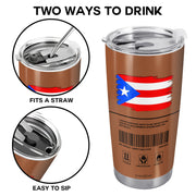 Puerto Rican Nutrition Facts - Personalized Custom Stainless Steel Tumbler 20oz 30oz - LA037_TB