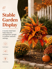 🔥 Fall Mega Sale: 30$ OFF 🍂Autumn Harvest Floral Garden Stake Arrangement