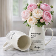 Sourdough Baker Definition Yeast Whisperer And Bread Architect - Personalized Ceramic Flower Vase - BAKE051_CEV