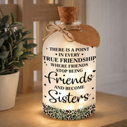 Thank You For Being My Unbiological Sister Best Friends With Leopard Print - Personalized Short Bottle Light - BST468_SBOLI
