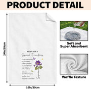 Recipe For A Special Friendship With Personalized Birth Month Flower - Personalized Kitchen Towel - BST712_TOWL