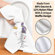 Though Miles May Lie Between Us Friendship Measured By Heart Floral State - Personalized Kitchen Towel - BST748_TOWL
