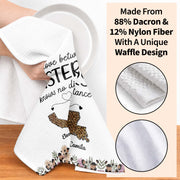 The Love Between Friends Knows No Distance Leopard States And Hearts - Personalized Kitchen Towel - BST758_TOWL