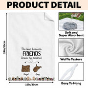 The Love Between Friends Knows No Distance Leopard States And Hearts - Personalized Kitchen Towel - BST758_TOWL