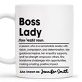 Boss Lady Remarkable Leader Coffee Mug - Personalized Custom Coffee Mug - COL045_MG