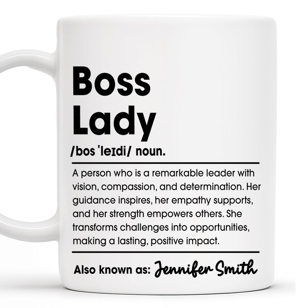 Boss Lady Remarkable Leader Coffee Mug - Personalized Custom Coffee Mug - COL045_MG