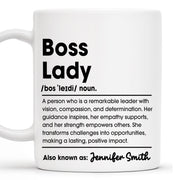 Boss Lady Remarkable Leader Coffee Mug - Personalized Custom Coffee Mug - COL045_MG