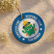Dumpster Fire Response Team Team Leader Ornament - Personalized Custom Ceramic Ornament With Round Shape - COL053_RCE