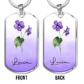 Bloom Where You Are Planted Floral Design - Personalized Custom Keychain - CP001_KCH