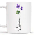 Celebrate Everyday Moments Violet Flowers Touch - Personalized Custom Coffee Mug - CPL020_MG