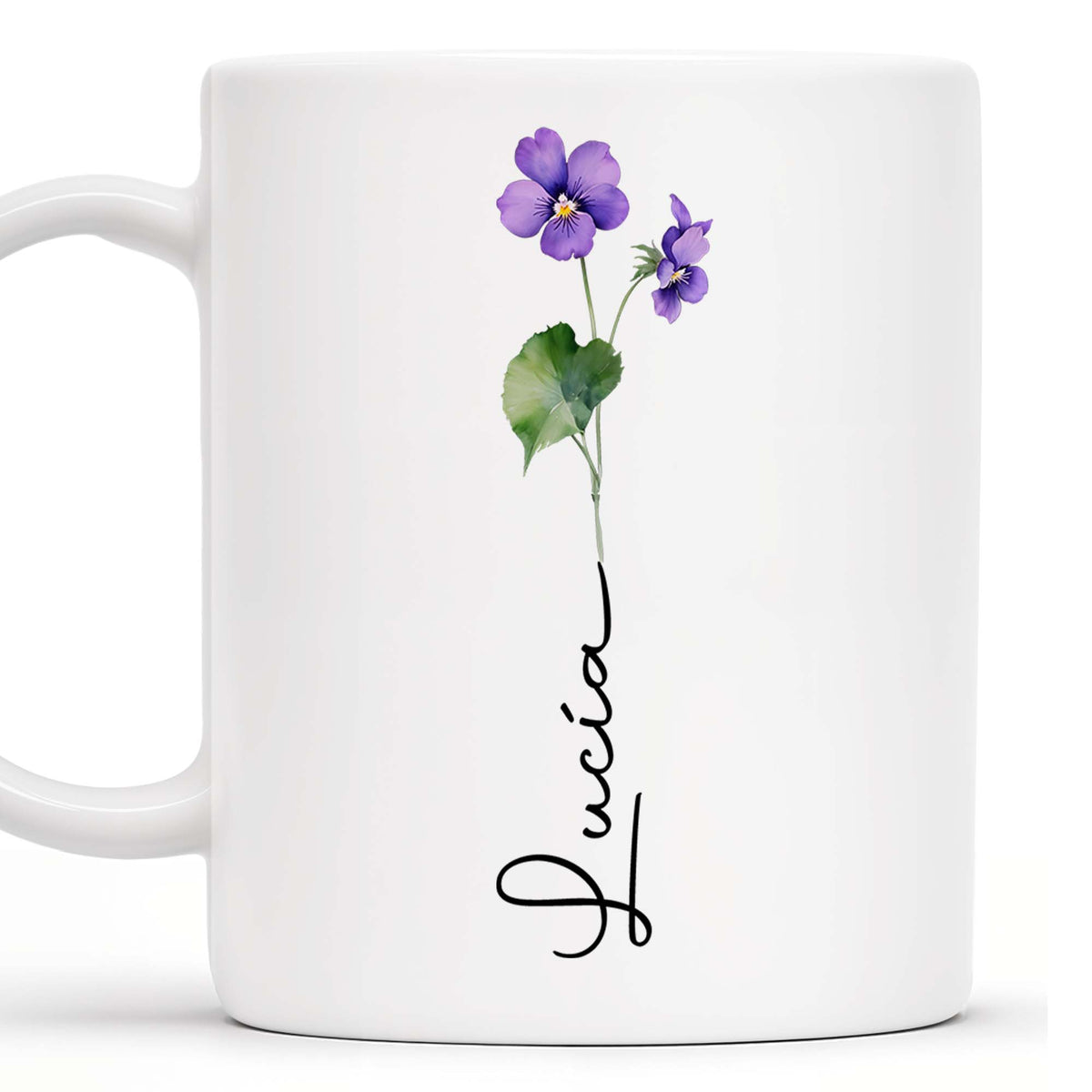 Celebrate Everyday Moments Violet Flowers Touch - Personalized Custom Coffee Mug - CPL020_MG