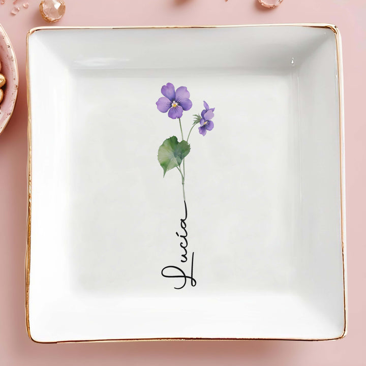 Let Your Love Bloom Forever - Personalized Custom Jewelry Dish - CPL020_SCRD