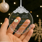 To My Daughter Amazing Woman Precious Daughter Birth Month Flower - Personalized Glass Ornament With Silver Cap - DAU612_GOSICA