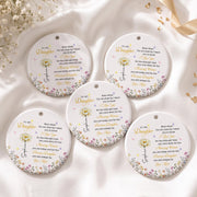 To My Daughter I Love You Amazing Woman Precious Daughter Birth Month Flower - Personalized Custom Ceramic Ornament With Round Shape - DAU612_RCE