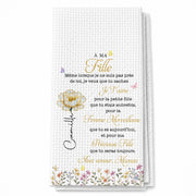 À Ma Fille Birth Month Flower And Butterflies For Daughter - Personalized Kitchen Towel - DAU667_TOWL