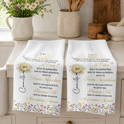 À Ma Fille Birth Month Flower And Butterflies For Daughter - Personalized Kitchen Towel - DAU667_TOWL