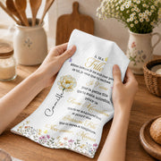 À Ma Fille Birth Month Flower And Butterflies For Daughter - Personalized Kitchen Towel - DAU667_TOWL