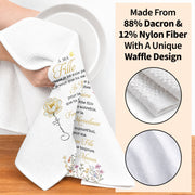 À Ma Fille Birth Month Flower And Butterflies For Daughter - Personalized Kitchen Towel - DAU667_TOWL