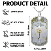 To My Daughter-In-Law, Thank You For Loving My Son - Personalized Custom Dog Tag Necklace - DILA001_DTNECK