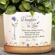 To My Daughter In Law - Personalized Ceramic Plant Pot - DILA096_CEP
