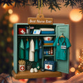 Best Nurse Ever With Nurse Uniform And Medical Equipment - Personalized Custom Wood Ornament, Custom Shaped - DOC045_WDO