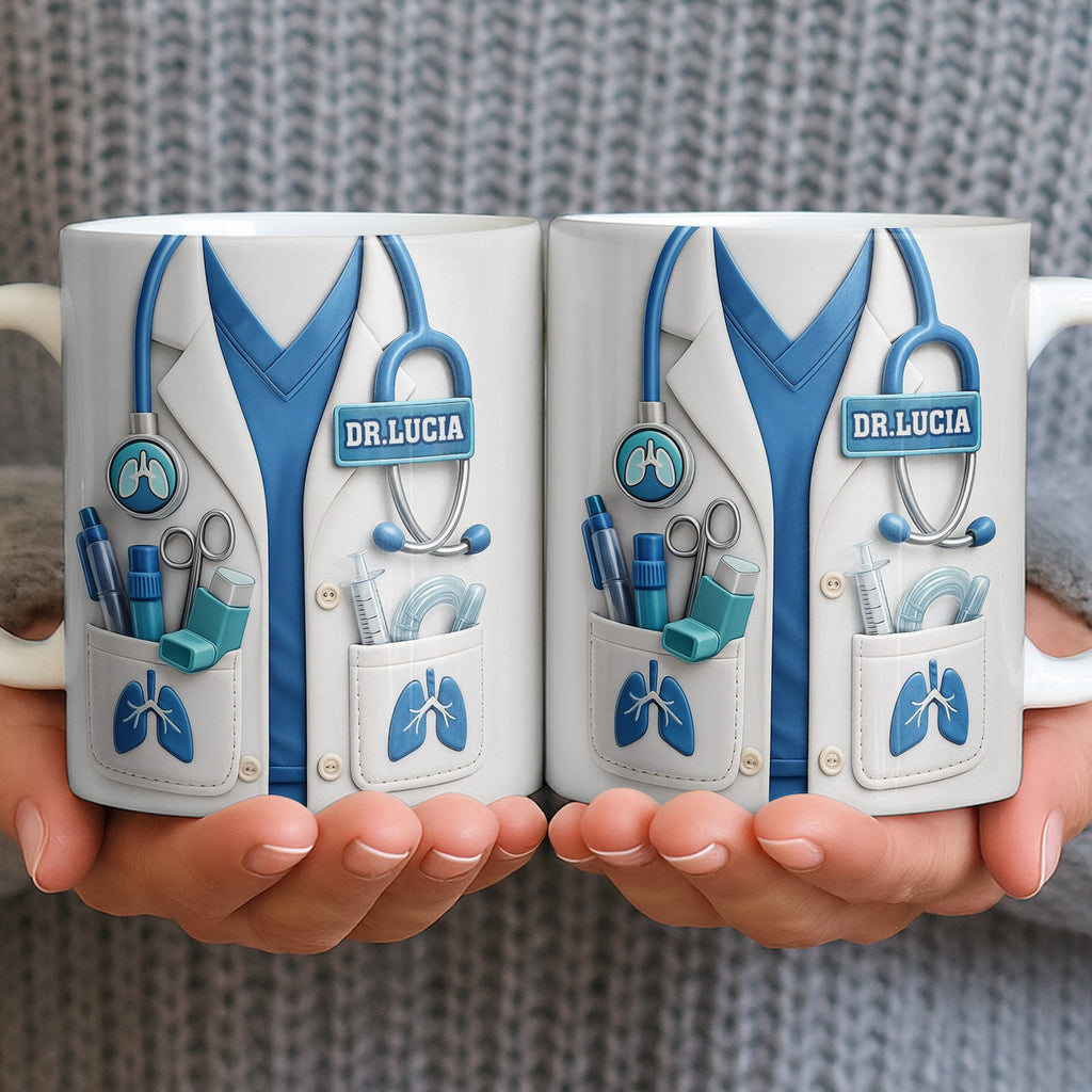 Celebrate Your Favorite Doctor With This Custom White Coat Design - Personalized Custom Coffee Mug - DOC067_MG