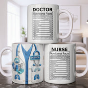 Doctor Nutritional Facts Dedicated Healthcare Hero - Personalized Custom Coffee Mug - DOC092_MG