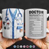 Doctor Nutritional Facts Medical Appreciation - Personalized Custom Coffee Mug - DOC095_MG
