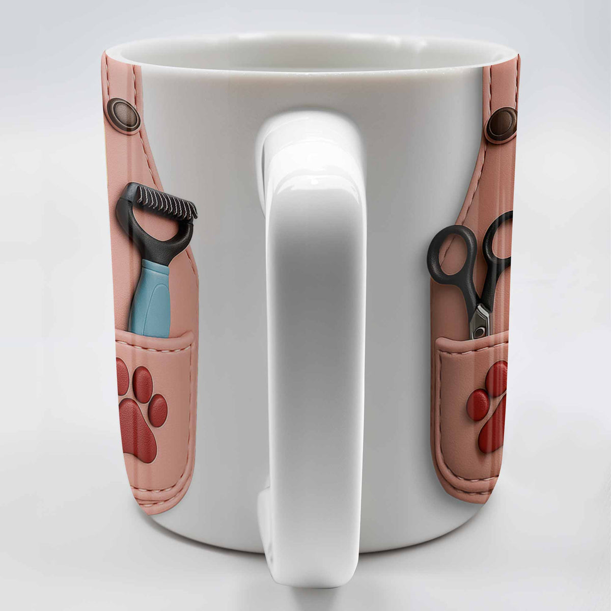 Celebrate Your Favorite Dog Groomer, Scissors And Paw Prints - Personalized Custom Coffee Mug - DOG063_MG