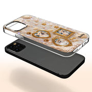 Our Furry Friend Forever Vintage Frame Heart Paws And Pearls - Personalized Clear Phone Case - DOG141_PHC