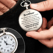 To My Brother, The Greatest Gift, Pocket Watch Design - Personalized Silver Plated Pocket Watch - FAM048_SWATCH