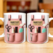 HAIRSTYLIST, Scissors, Hair Spray, Comb - Personalized Custom Coffee Mug - FAM321_MG