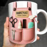 HAIRSTYLIST, Scissors, Hair Spray, Comb - Personalized Custom Coffee Mug - FAM321_MG