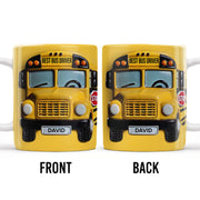 Best Bus Driver, School Bus And Stop Sign - Personalized Custom Coffee Mug - FAM322_MG