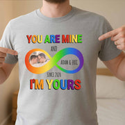 You Are Mine And I'm Yours Infinity Love Design - Personalized Custom Unisex T-shirt, Hoodie - FAM393_WBAS