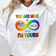 You Are Mine And I'm Yours Infinity Love Design - Personalized Custom Unisex T-shirt, Hoodie - FAM393_WBAS