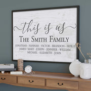 This Is Us, Elegant Family Name Display - Personalized Custom Horizontal Poster - FAM414_HPOS
