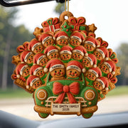 Celebrate Your Family's Holiday With Custom Van And Bears Ornament - Personalized Custom Wood Ornament, Custom Shaped - FAM428_WDO