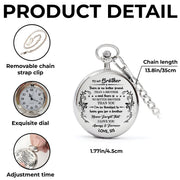 To My Brother, There Is No Better Friend, Stars And Floral Patterns - Personalized Silver Plated Pocket Watch - FAM608_SWATCH