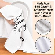 New Home New Beginning New Memories Minimalist Typography - Personalized Kitchen Towel - FAM881_TOWL