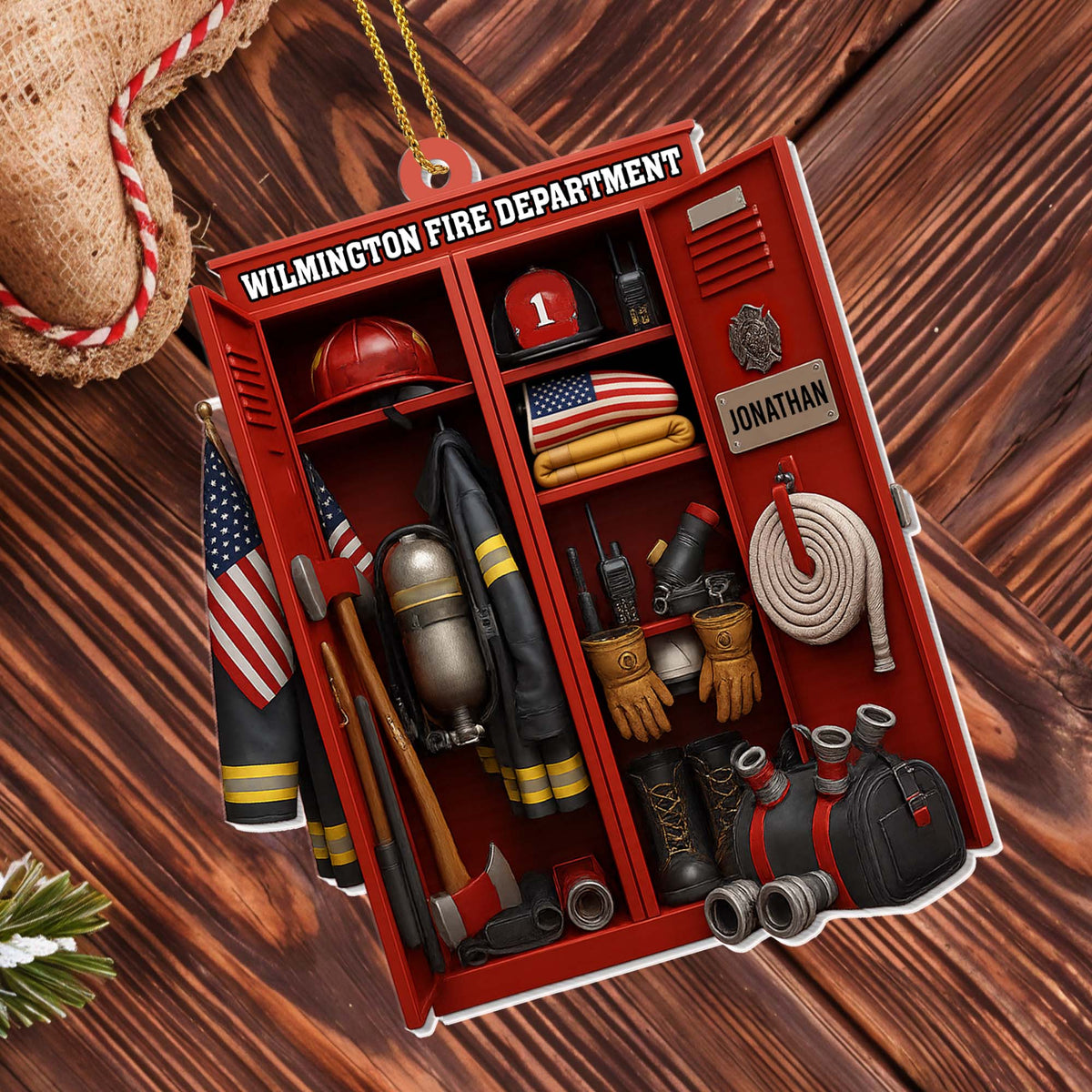 Honor & Courage, Celebrate Our Firefighter Heroes - Personalized Custom Acrylic Ornament, Christmas Gift - FIF016_ACO