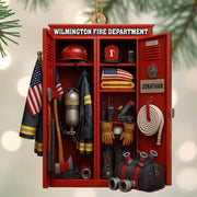 Custom Dedication For Dedicated Firefighter - Personalized Custom Wood Ornament, Custom Shaped - FIF016_WDO