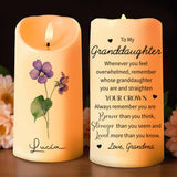 Straighten Your Crown, Granddaughter Encouragement Candle - Personalized Custom LED Candle - FM032_LECA