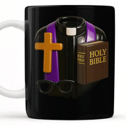 Pastor, Cross, Glasses and Holy Bible - Personalized Custom Coffee Mug - FTH054_MG