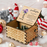 Braver, Stronger, Smarter, Loved, Inspiring Message For Granddaughter - Custom Music Box With "You Are My Sunshine" Tune - GDT002_MZB