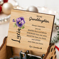 Braver, Stronger, Smarter, Loved, Inspiring Message For Granddaughter - Custom Music Box With "You Are My Sunshine" Tune - GDT002_MZB